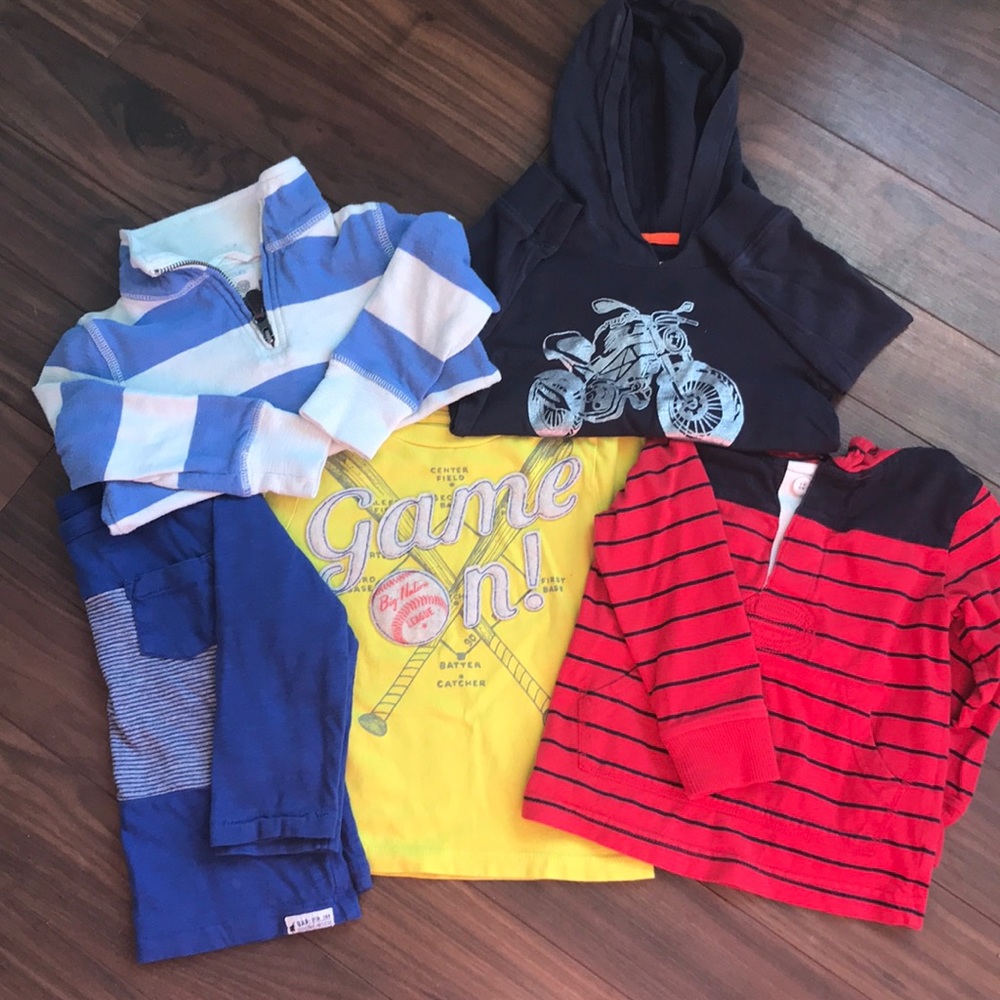 Lot of 5 size 2T tops. Crewcuts, GAP, Oshkosh